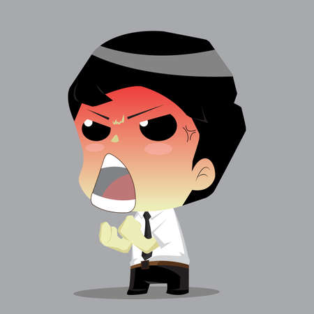 businessman angry. Vectorのイラスト素材