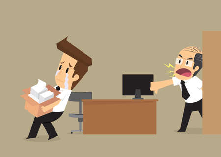businessman had been fired from his job. vectorのイラスト素材