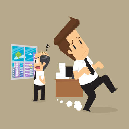 Businessman and the employers complain a lot. vectorのイラスト素材