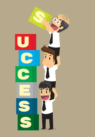 business man and boss to teamwork. vectorのイラスト素材
