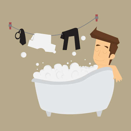 businessman to relax after work. vectorのイラスト素材