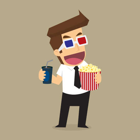 businessman movies. vectorのイラスト素材