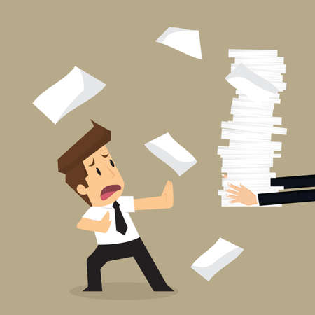 businessman refused to work too hard. vectorのイラスト素材