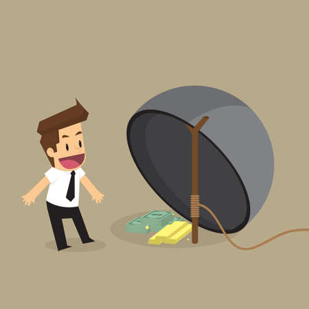 businessman was lured into a trap. vectorのイラスト素材