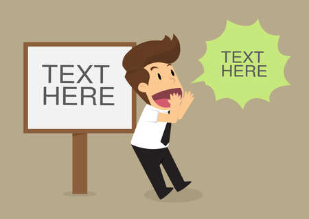 businessman Shout to. vectorのイラスト素材