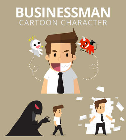 Set,Businessman Character. vectorのイラスト素材