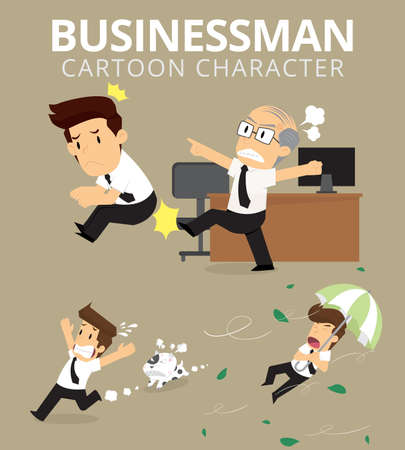 Set,Businessman Character. vectorのイラスト素材