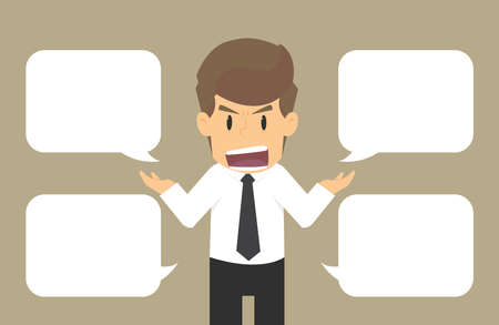 business Man Talking disputed issues.vectorのイラスト素材