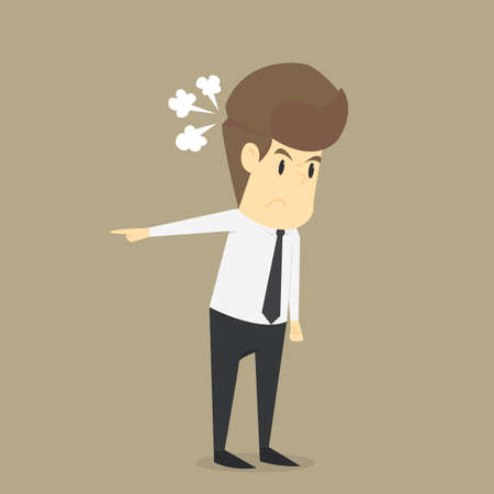 Businessmen have to feel annoyed. vectorのイラスト素材