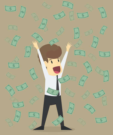 Entrepreneur with money vectorのイラスト素材