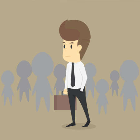 Businessman walking going to office VECTORのイラスト素材