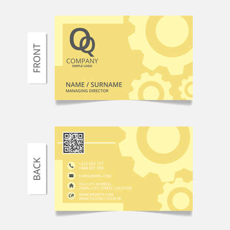 Business card  tamwork gear, modern design.VECTOR  EPS10のイラスト素材