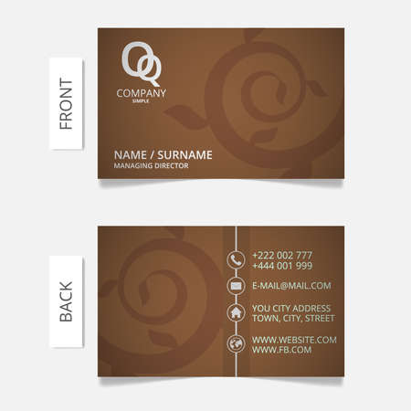 Business card modern design.VECTOR  EPS10のイラスト素材