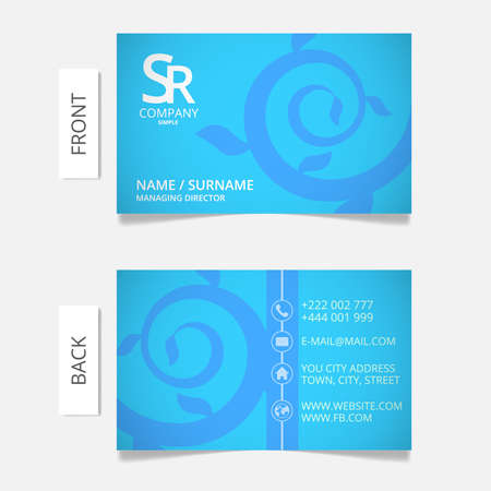 Business card modern design.VECTOR  EPS10のイラスト素材