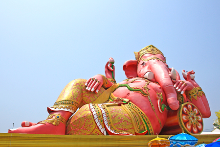 The biggest Ganesha statue in temple,Thailand.の写真素材