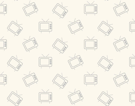 seamless background with tv iconsのイラスト素材