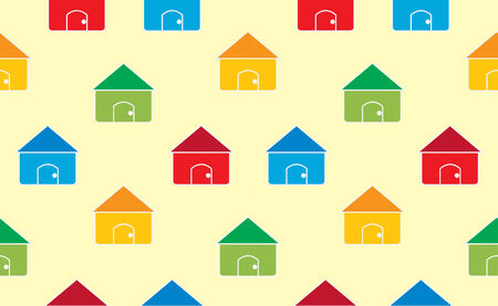Houses seamless pattern backgroundのイラスト素材