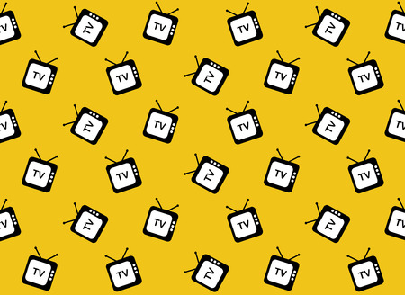Retro tv web icon. Seamless pattern. Vector background.のイラスト素材
