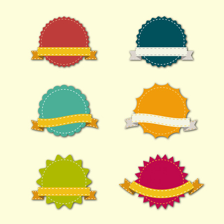 Badges Ribbonsのイラスト素材