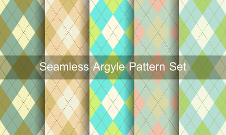 Seamless argyle pattern. Diamond shapes background. のイラスト素材