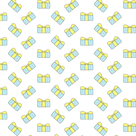 Vector Gift Pattern on white backgroundのイラスト素材