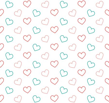 Romantic pattern with hearts. Vector illustration. Backgroundのイラスト素材