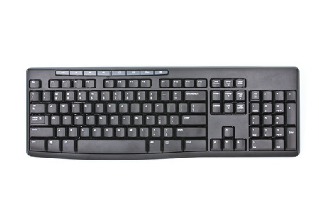Computer keyboard isolated on white background