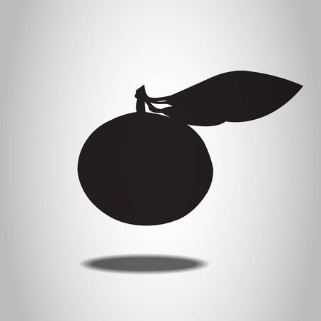 Orange Silhouettes on the white backgroundのイラスト素材