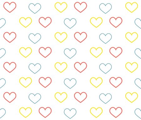 Seamless pattern with hearts.Vector illustrationのイラスト素材