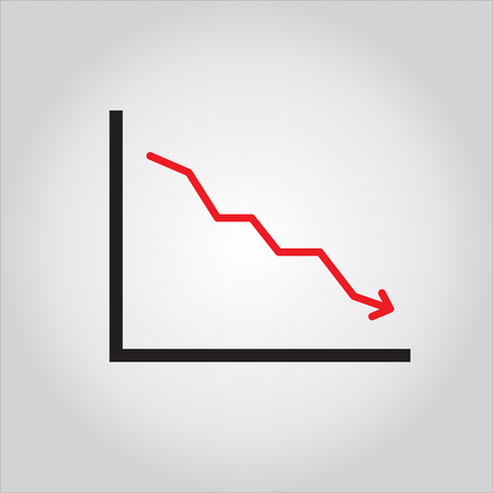 Graph Icon isolated on grey color.のイラスト素材