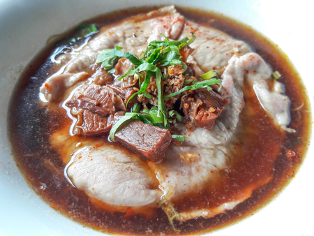 Pork Noodle Soup ,Thai Style.の写真素材