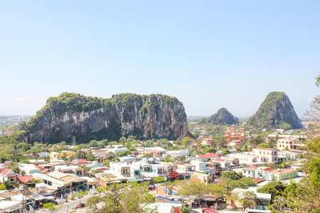 View of Marble Mountain in Da Nang , Vietnam.の写真素材