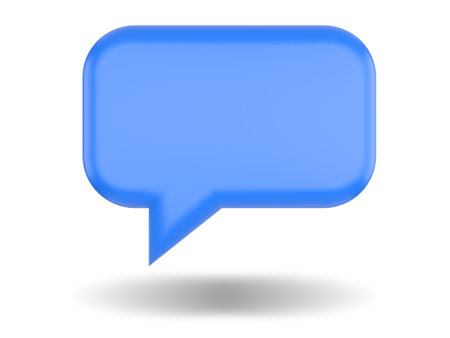 Speech Bubble icon. 3D render illustration.の写真素材
