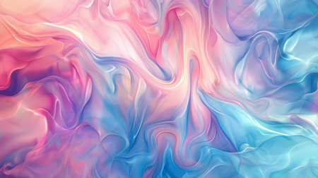 Vivid abstract background with fluid pastel colors blending in a smooth, dreamy fashion, ideal for creative design.の素材