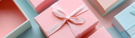 The image depicts a pastel colored gift box with a delicate feminine appearance Despite its delicate look the box seems to be concealing a powerful weapon within hinting at a sense of deception orの素材