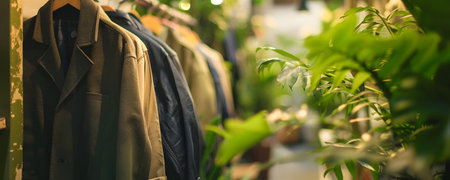 Sustainable fashion design with eco friendly renewable materials in the green industry focused on emissions reduction and conservation of the environmentの素材