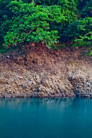 Leaf , dirt , lakeの写真素材