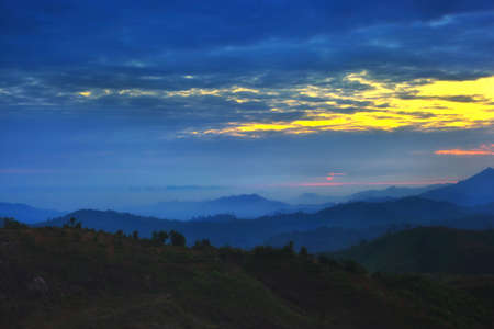 Sunset at Nern Chang Suek in Karnchanaburi in Thailand