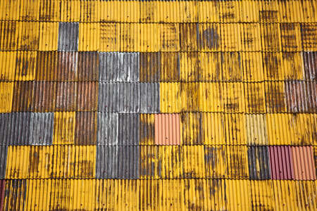 Texture background of yellow roof.の写真素材