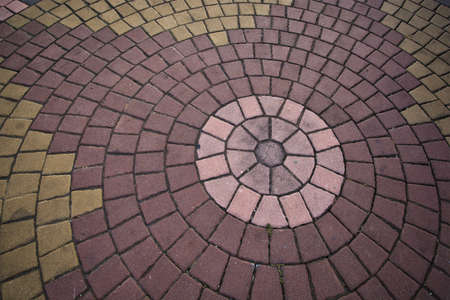 Circle brick backgroundの写真素材