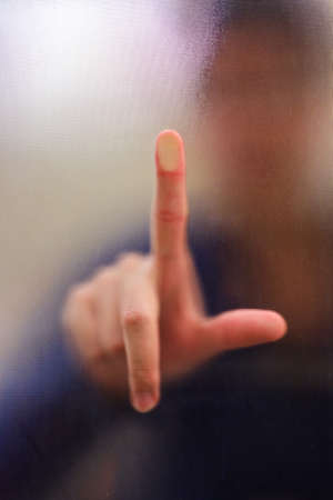 Finger blur as background on the mirror blurの写真素材