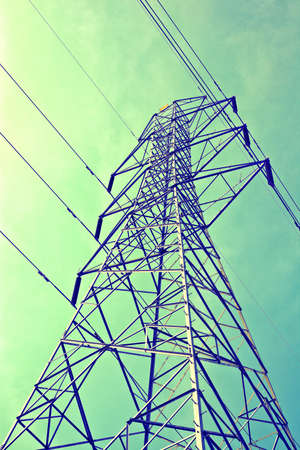 Electricity post as vintage background