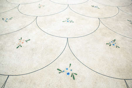 Background with curve flowers abstractの写真素材