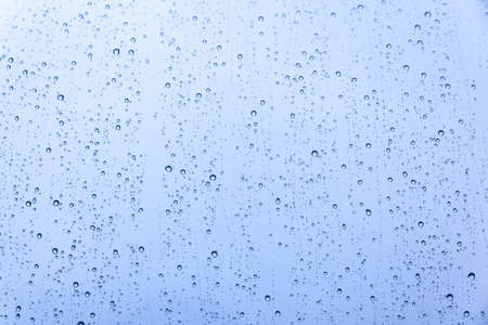 water drops in blue tone