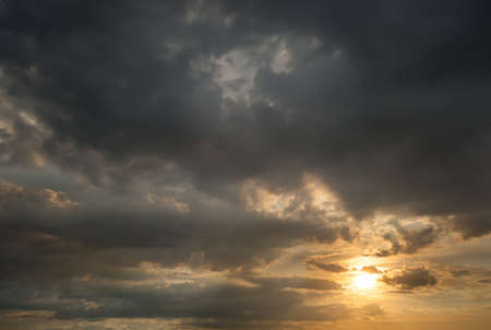 Sunset before rainの写真素材