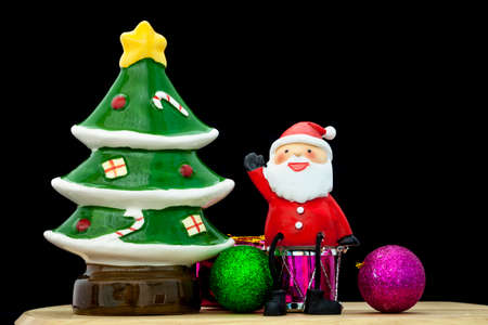 Chrismas santa and gift close upの写真素材