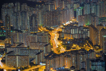 Road to city in Hongkongの写真素材