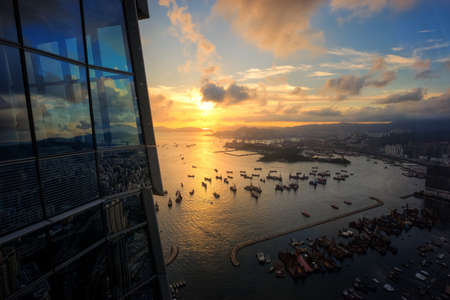 Cityscape view from 100sky tower from Hong-kongのeditorial素材