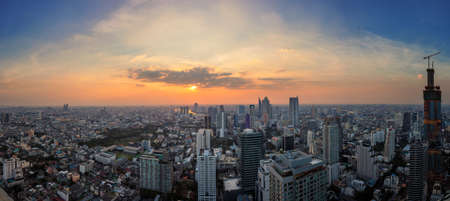 Bangkok panorama from the center of Thailandの写真素材