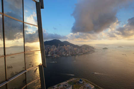 Cityscape from top view of sky100 buildingの写真素材